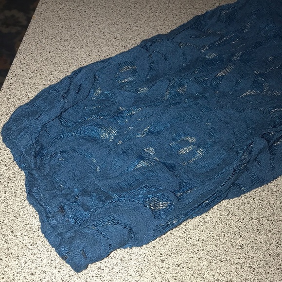 NWT Teal FLORAL lace dress in size 3X - Picture 9 of 11